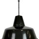 Industrial Black Enamel Factory Lamp with Iron Top, 1950s