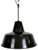 Industrial Black Enamel Factory Lamp with Iron Top, 1950s