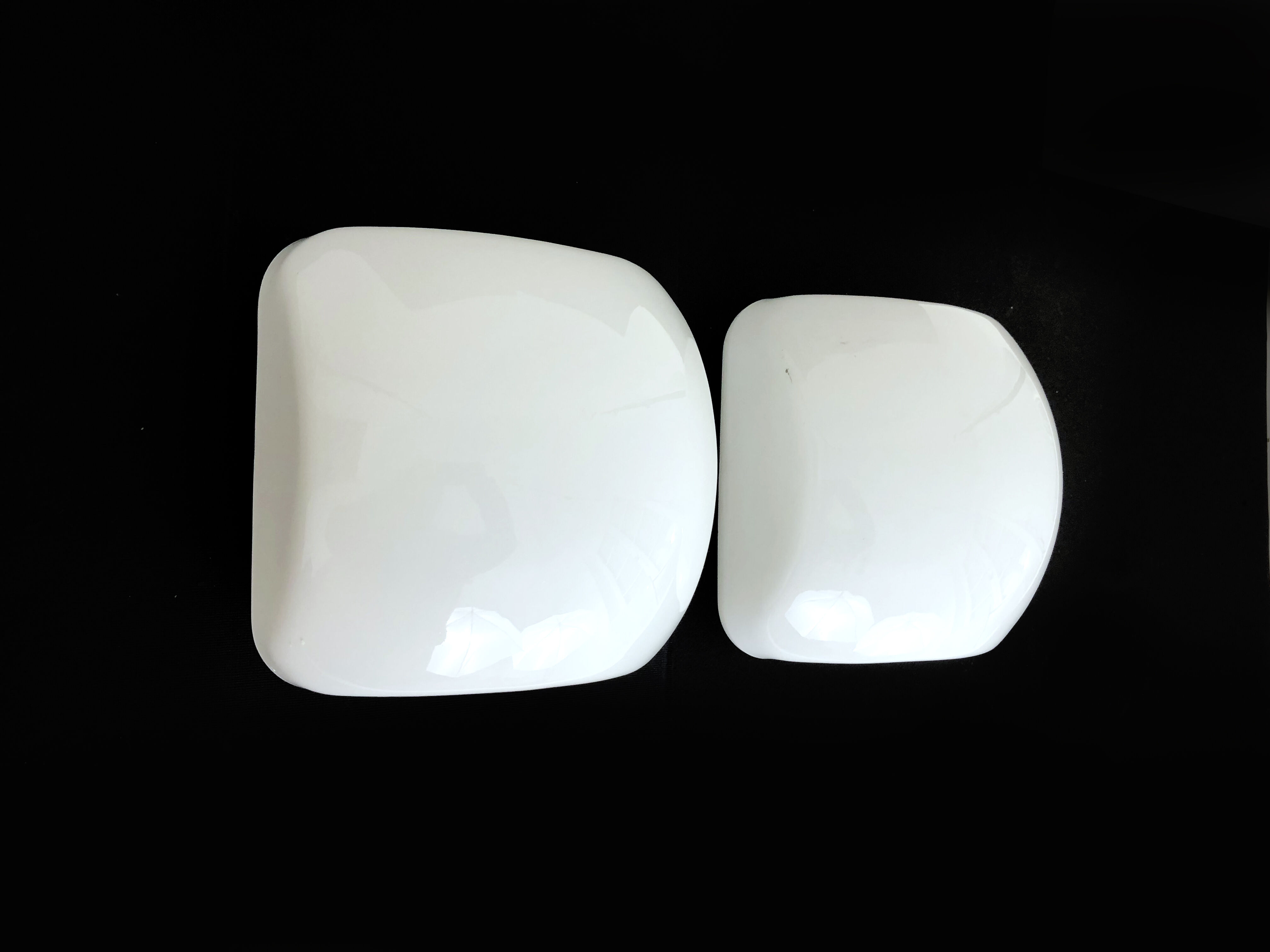 Pair of vintage wall sconces, white opaline globe, 60 70s