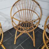 3 rattan armchairs from the 70s