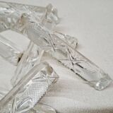 Lot of 10 chiseled crystal knife holders