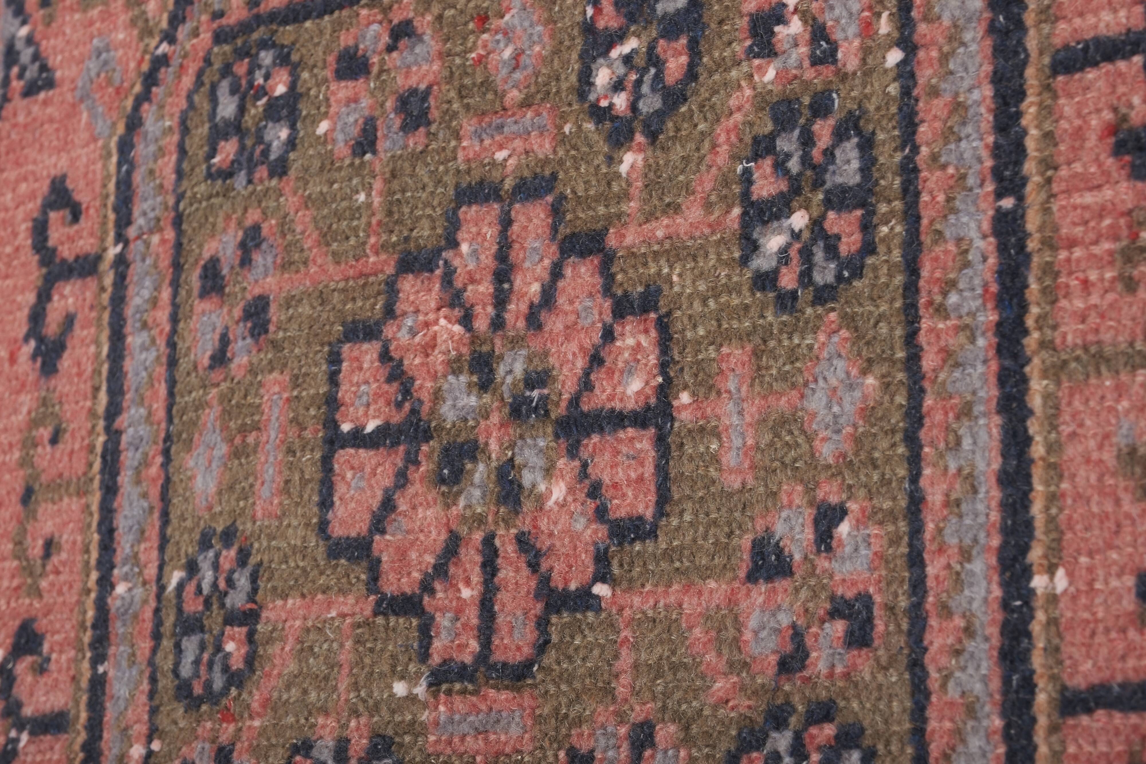 Vintage Turkish Oushak Rug Handwoven 80x670 cm