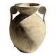 Large cream vase with double spiral handles in antique style, made of terracotta, H42 D3.