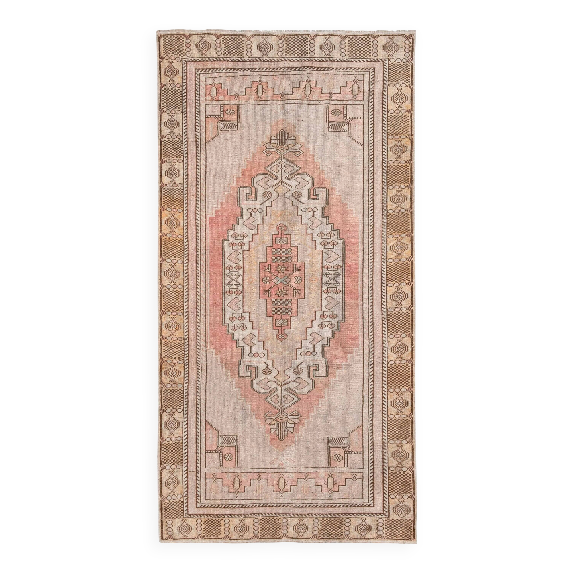 Tapis turc vintage fait main 118x226 cm