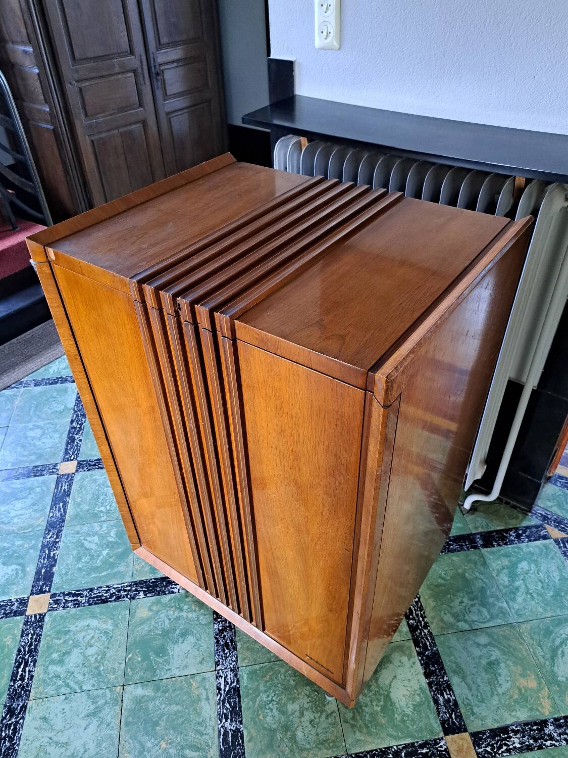 Old Art Deco TV cabinet