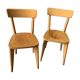 Pair of vintage 70's chairs with compass feet