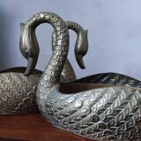 Pair of brass planters
