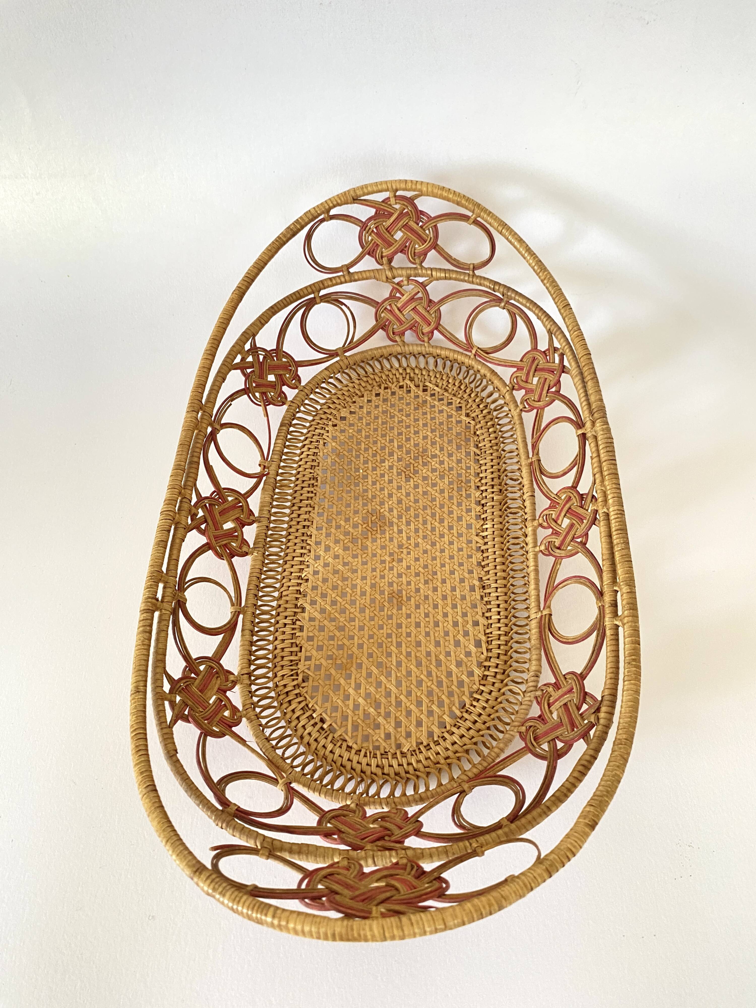 Basket of woven straws, 1900s