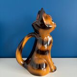 Brown cat carafe pitcher