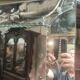 Square Venetian mirror from around 1940.