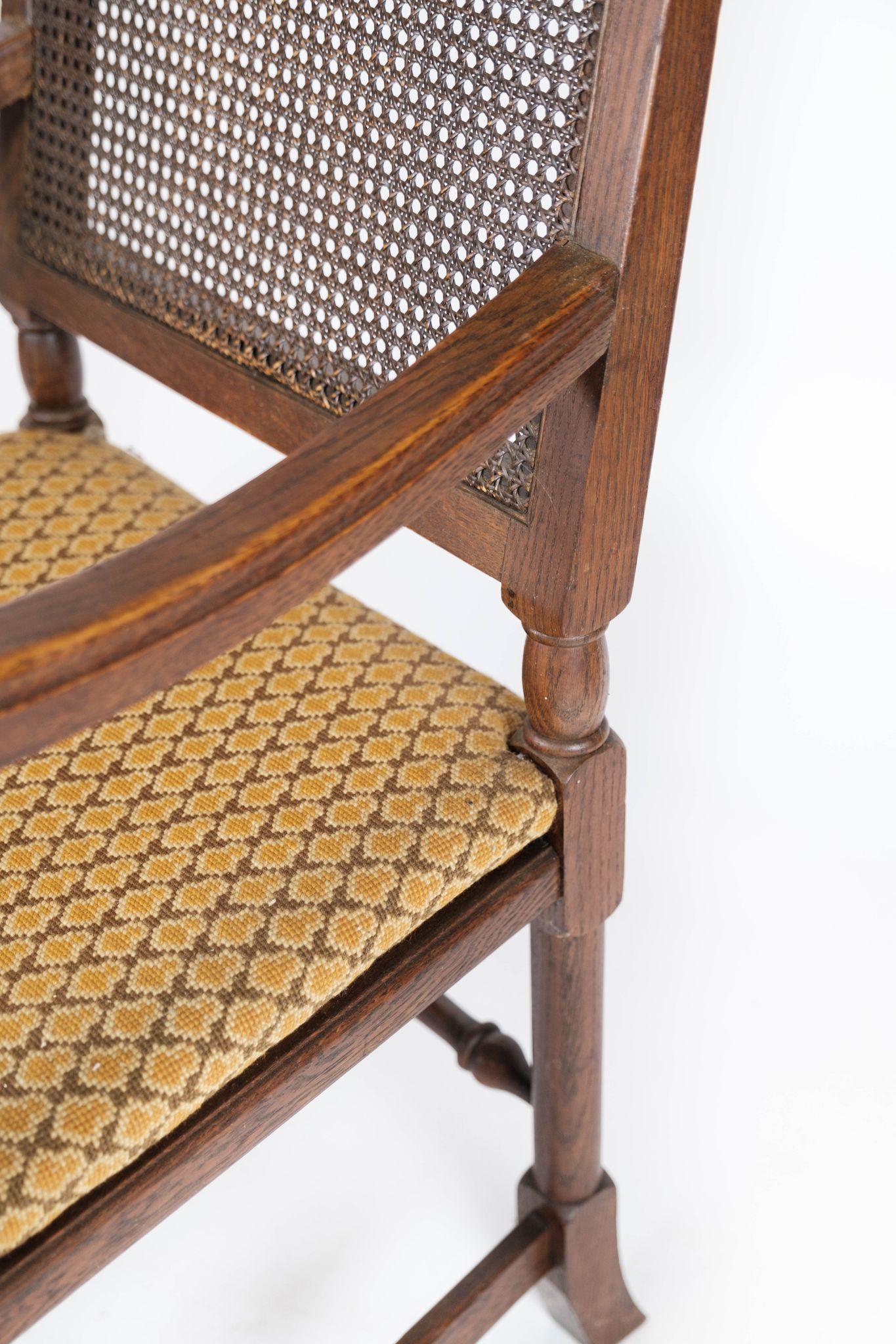 Fauteuil antique en chêne, années 1920