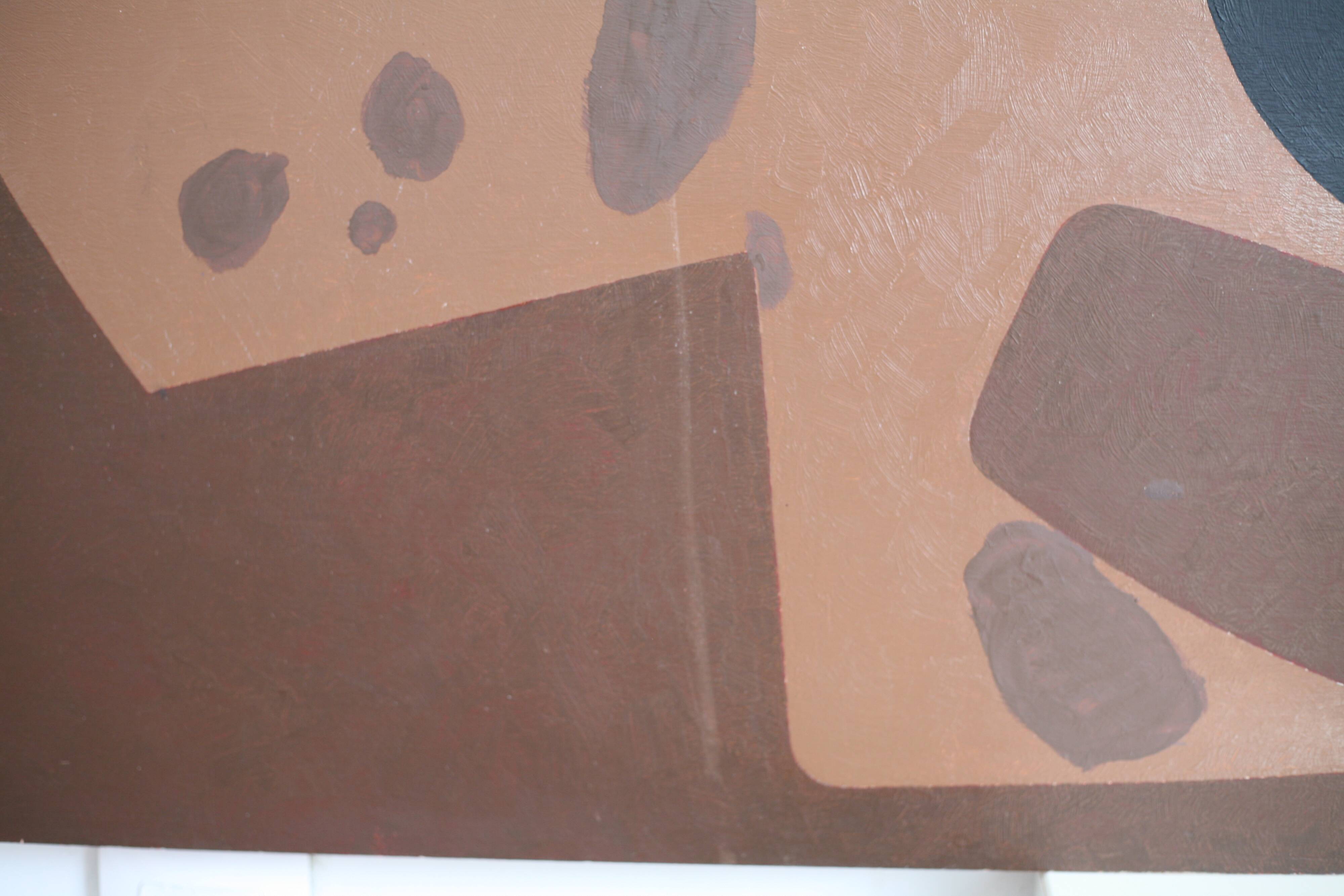 Painting (painted wooden panel without fixing). Free forms, 70s