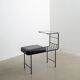 Black French Mid CenturyConsole Bench Table by Mathieu Matégot , 1950s