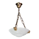 Charming white Art Deco alabaster pendant, 1940s