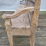 19th-century church pew, 245 cm long