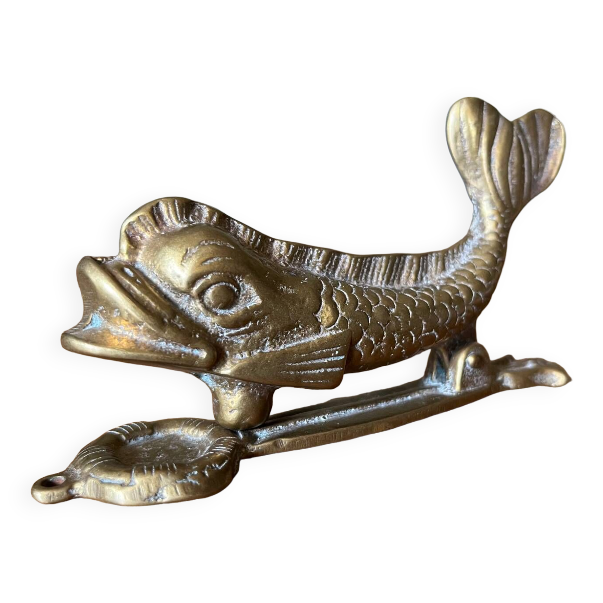 Bronze fish knocker