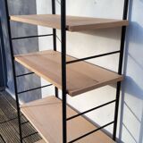 Large String shelf with wooden ladders and metal.