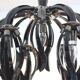 Italian black glass chandelier