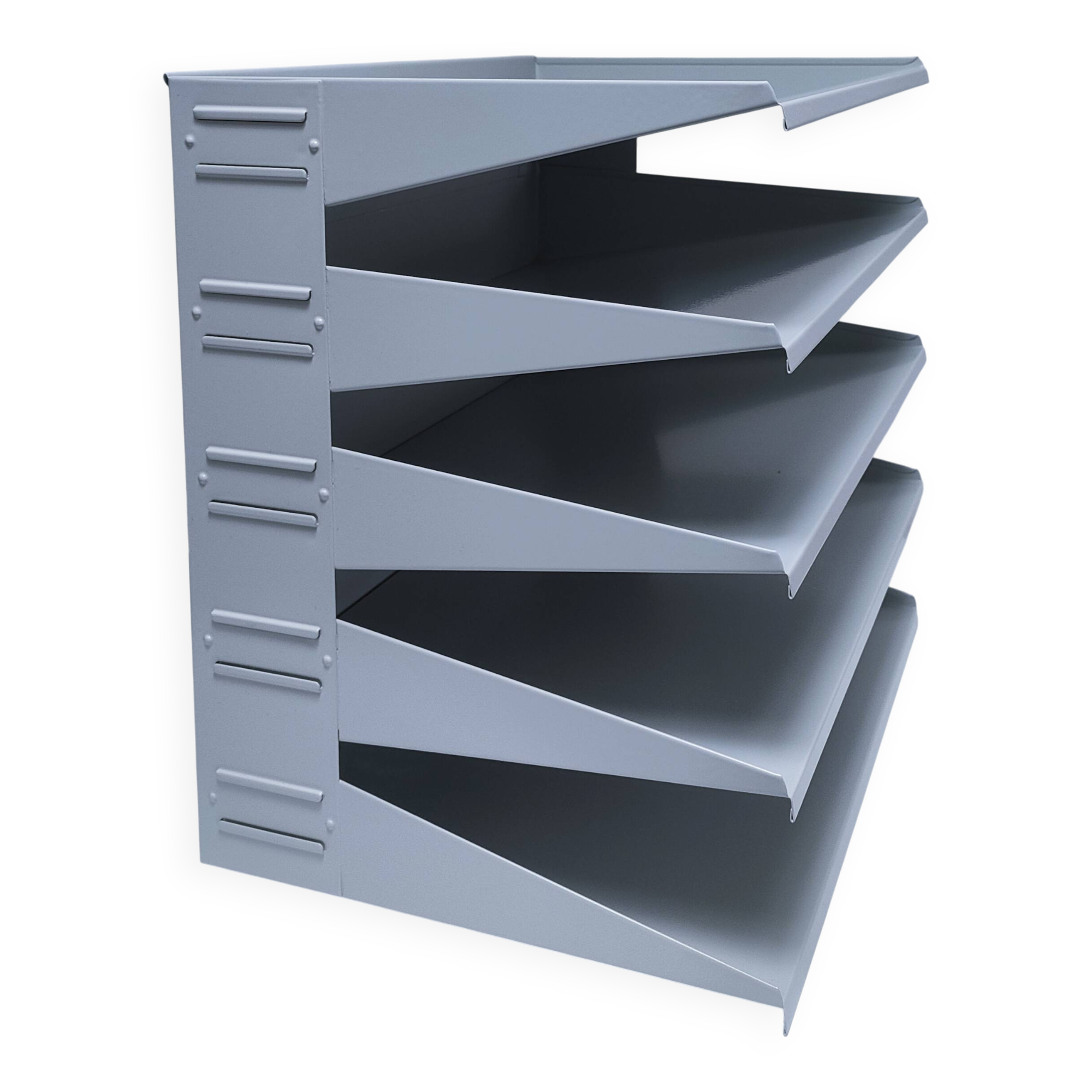 Industrial lacquered metal shelf, 1990s design