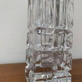 Vintage German Lead Crystal Block Vase, 1970s
