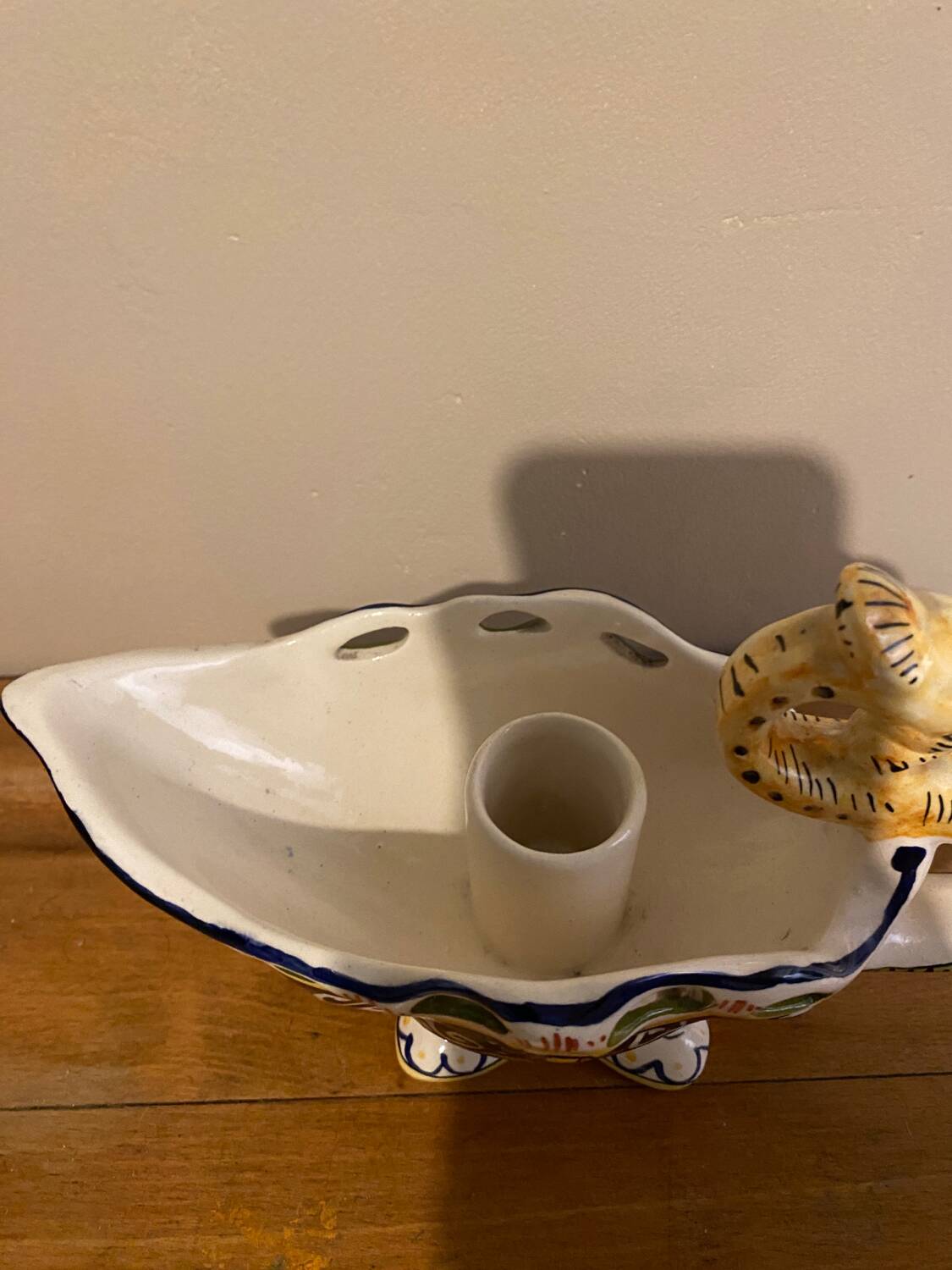 Rouen ceramic hand candle holder