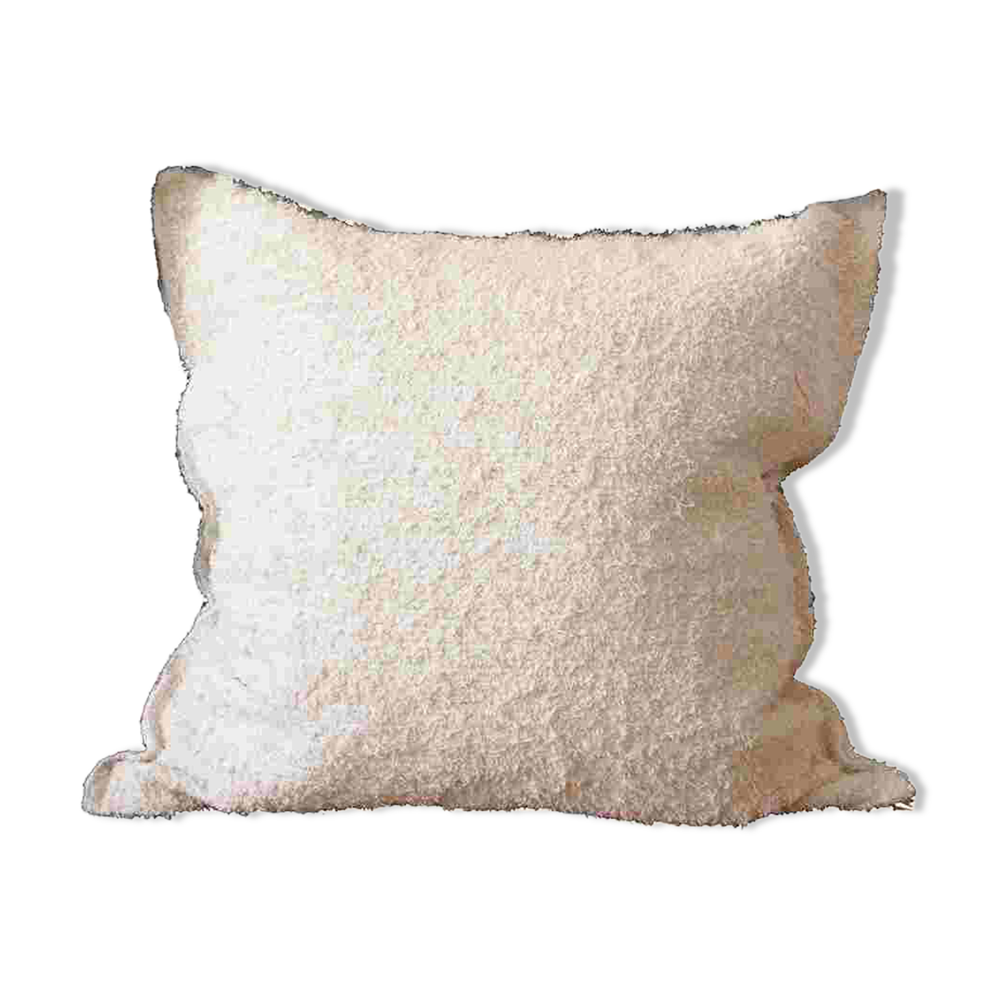 Handcrafted cushion cover in hand-woven recycled cotton