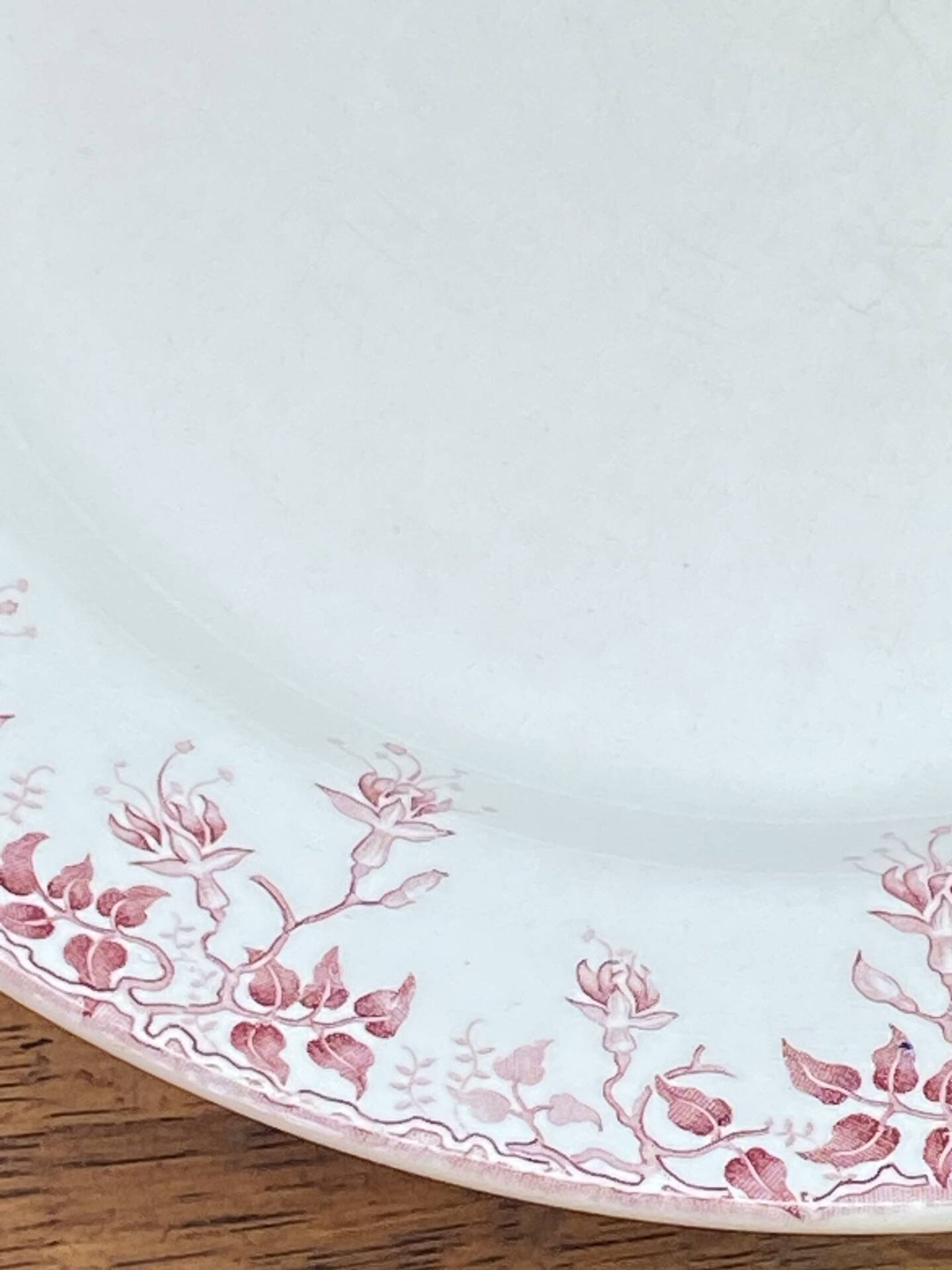 Round plate made of ironstone