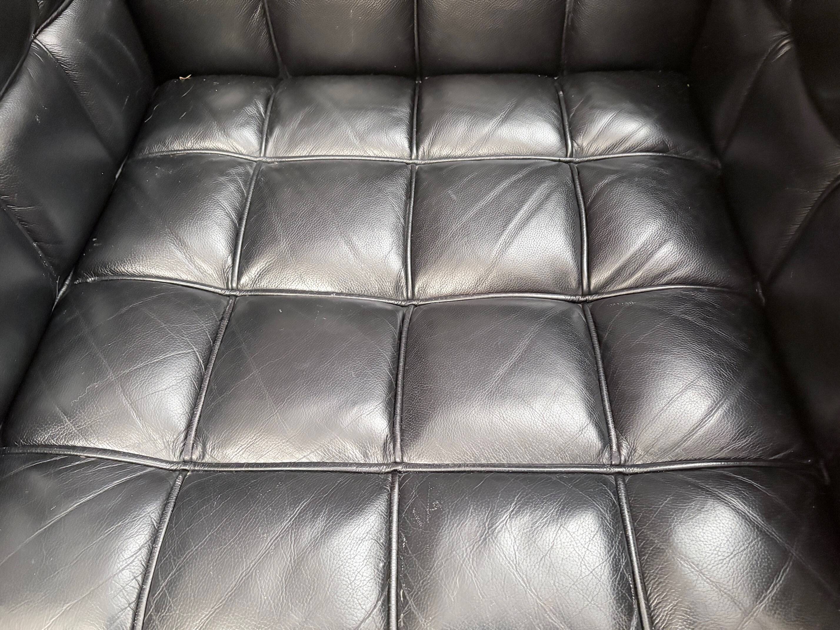 Paire de fauteuils Kubus 8020, conçus par Josef Hoffmann, Wittmann, Autriche