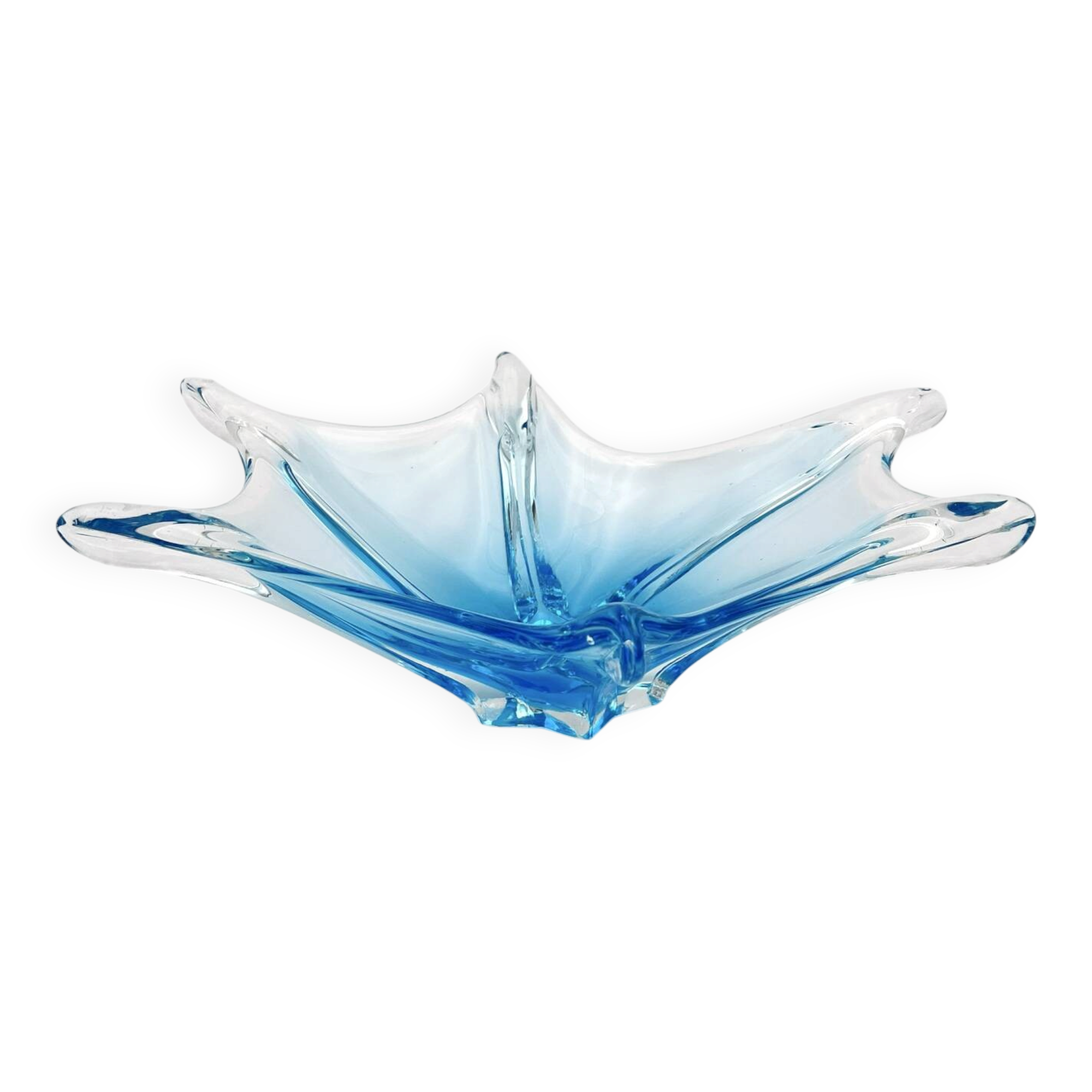 Murano Italy Deep Bowl - Organic Design Lagoon Blue