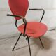 Red armchair, vintage 50s