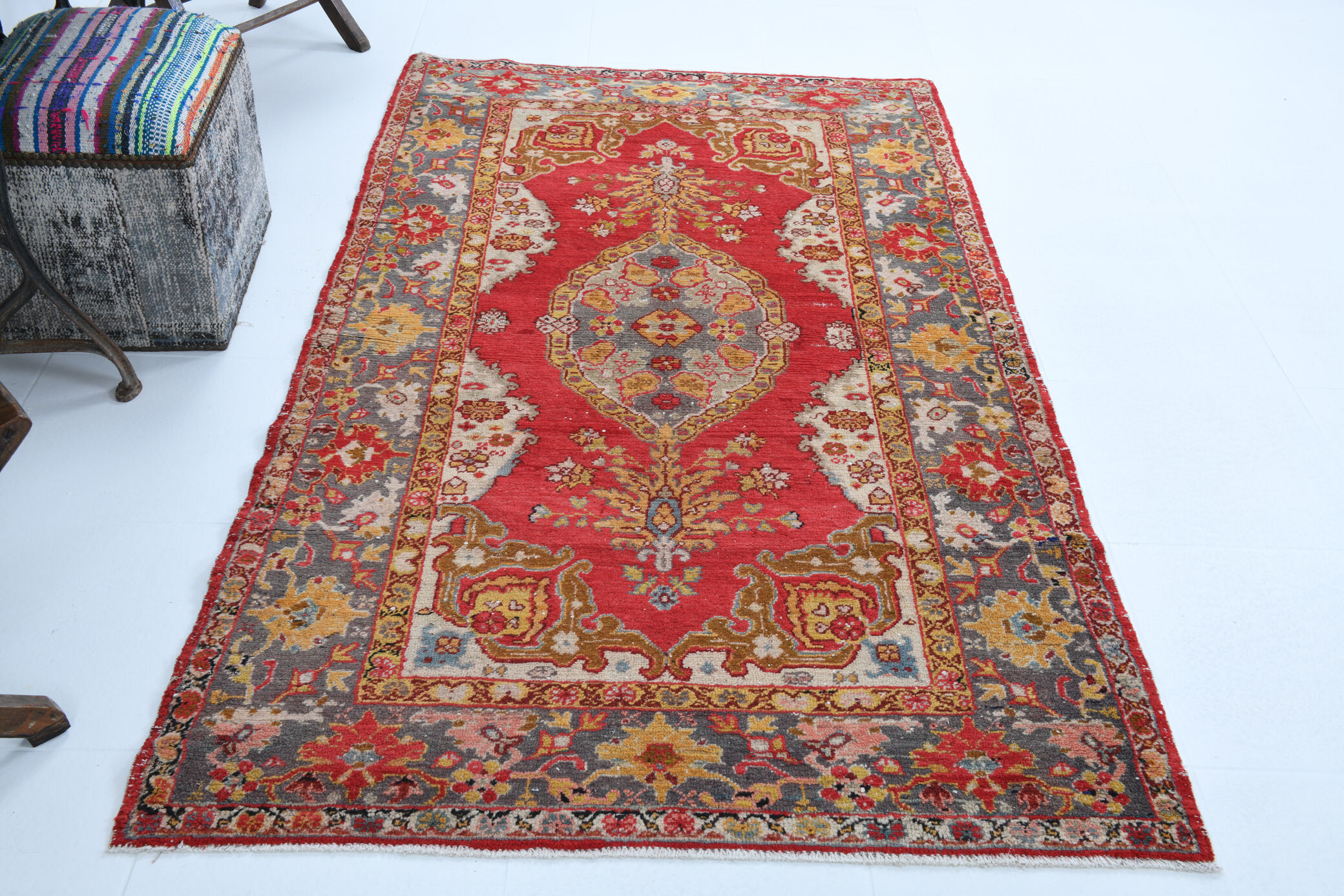 Tapis anatolien fait à la main, 122x214Cm