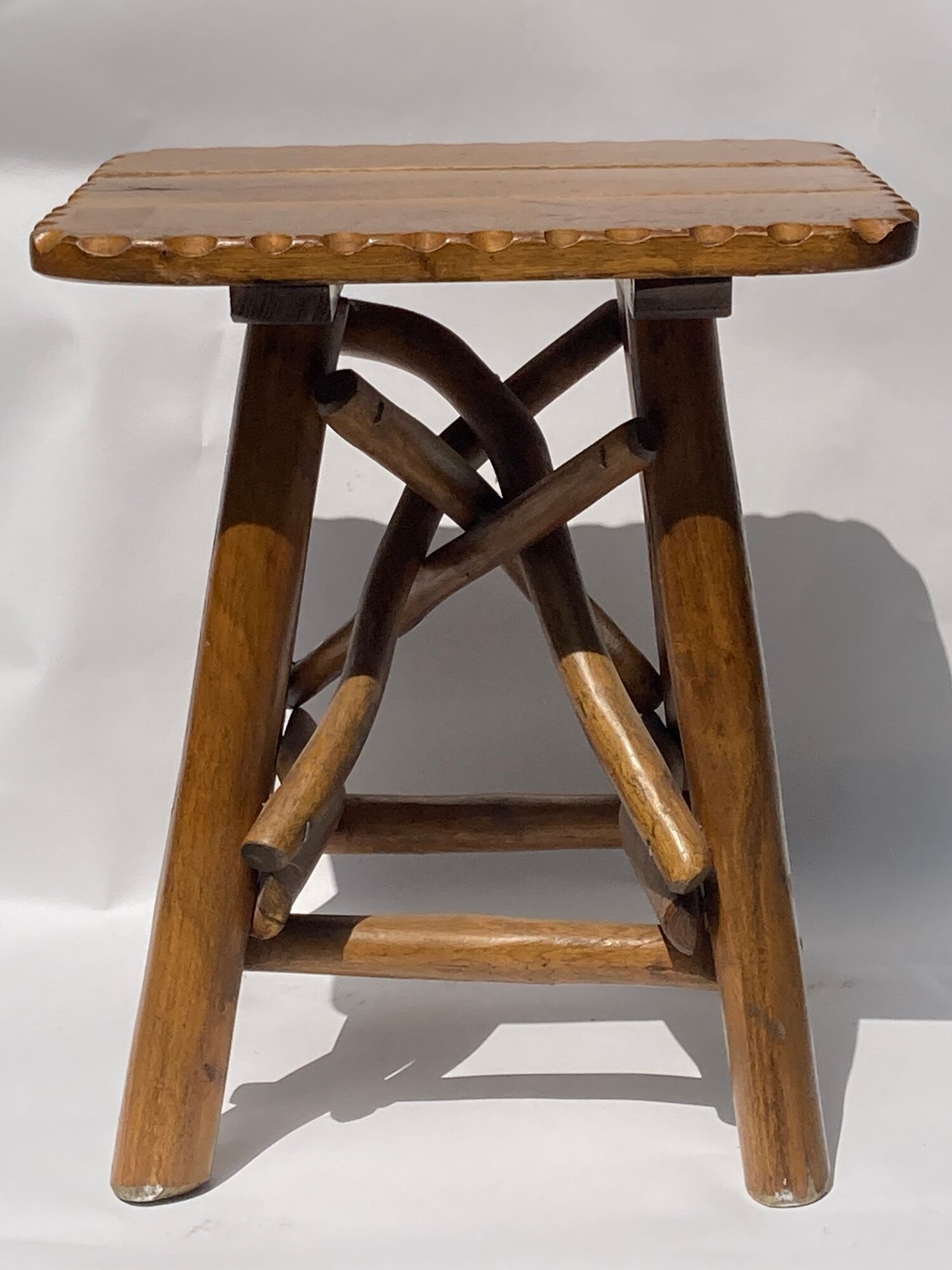 Brutalist Wabi Sabi organic tree stool or hocker
