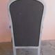 GREY PATINATED VOLTAIRE ARMCHAIR AND ANTHRACITE FABRIC