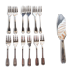 12 dessert forks + stainless steel pie shovel knife
