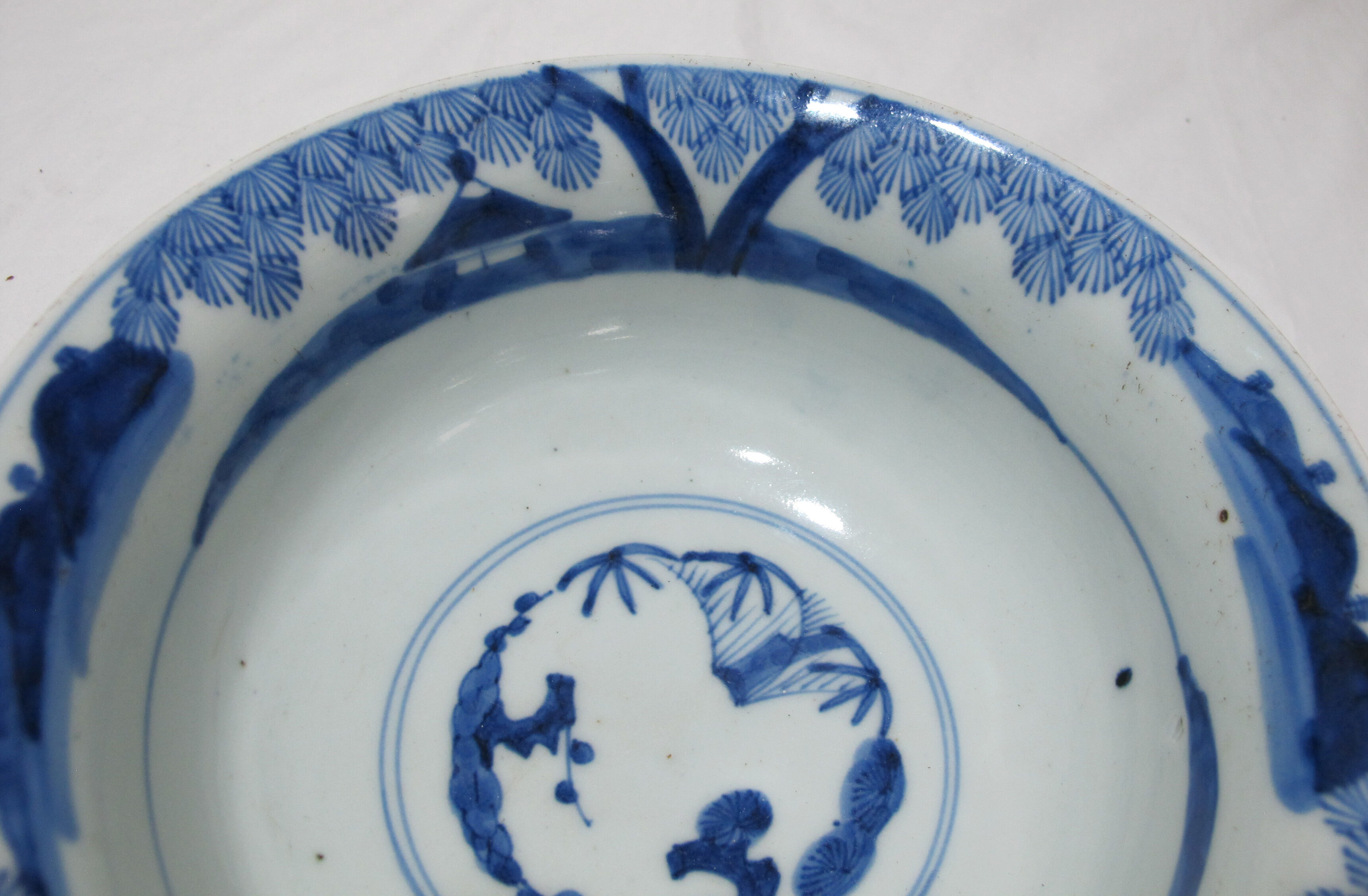 Cache pot bleu blanc Chinois Chine 18è siècle