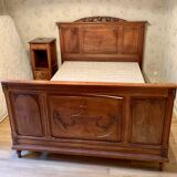 Old walnut bed