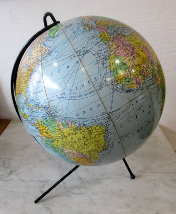 Mappemonde années 60/70.