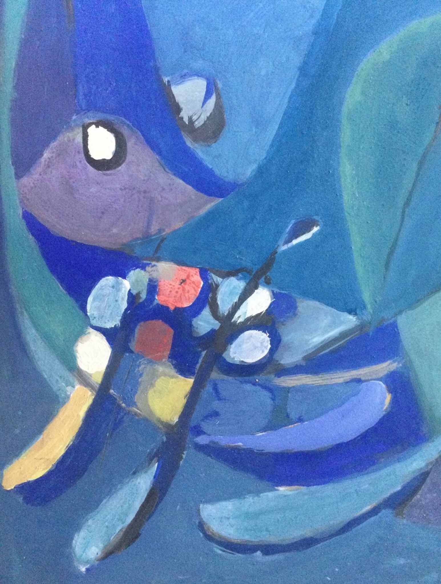 Acrylique sur panneau de georges wicky
