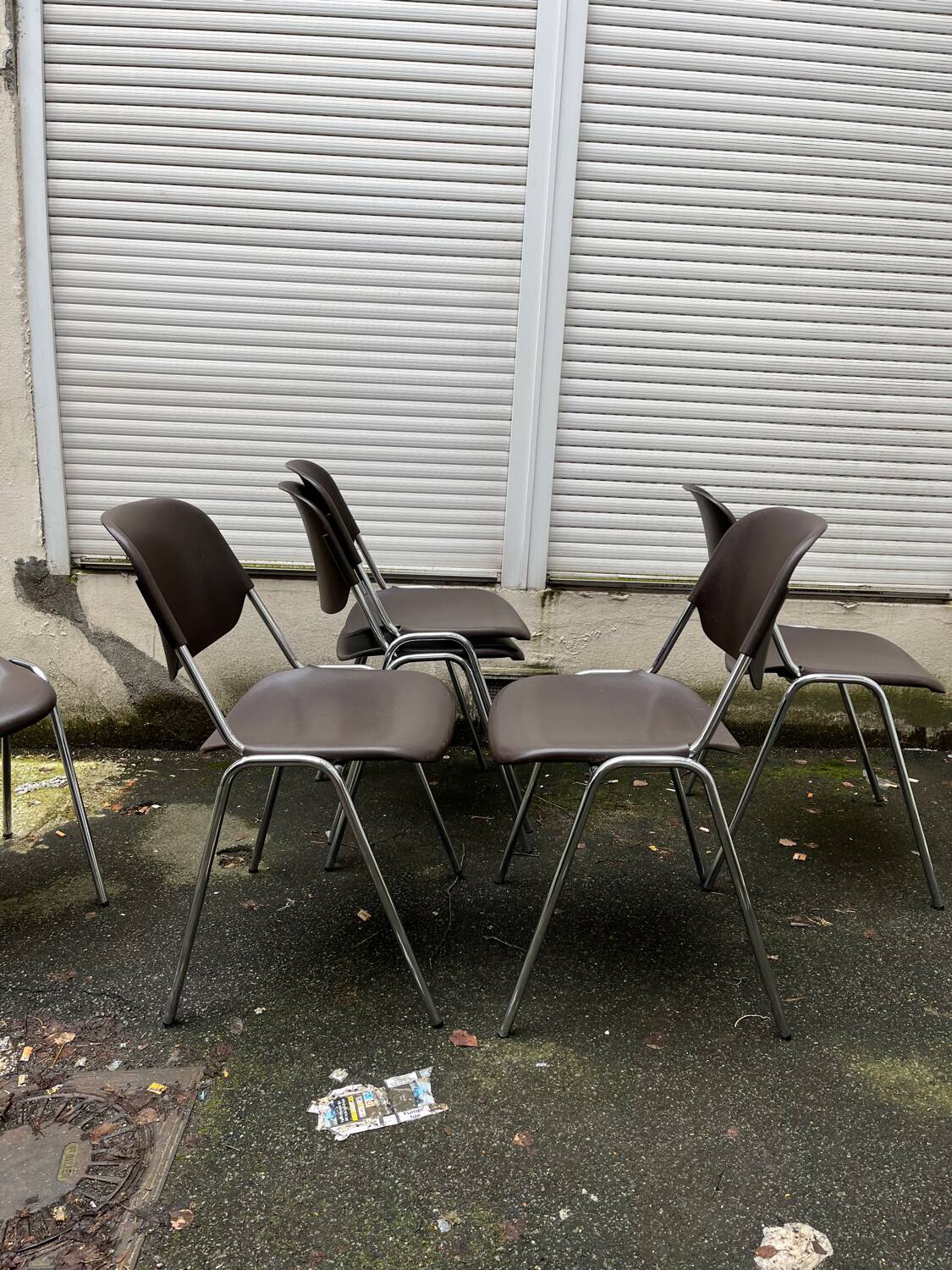 Set of 6 vintage chairs by Helmut Starke, Multi-Set model