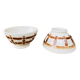 Pair of antique bowls, brown tablecloth model, Digoin Sarreguemines