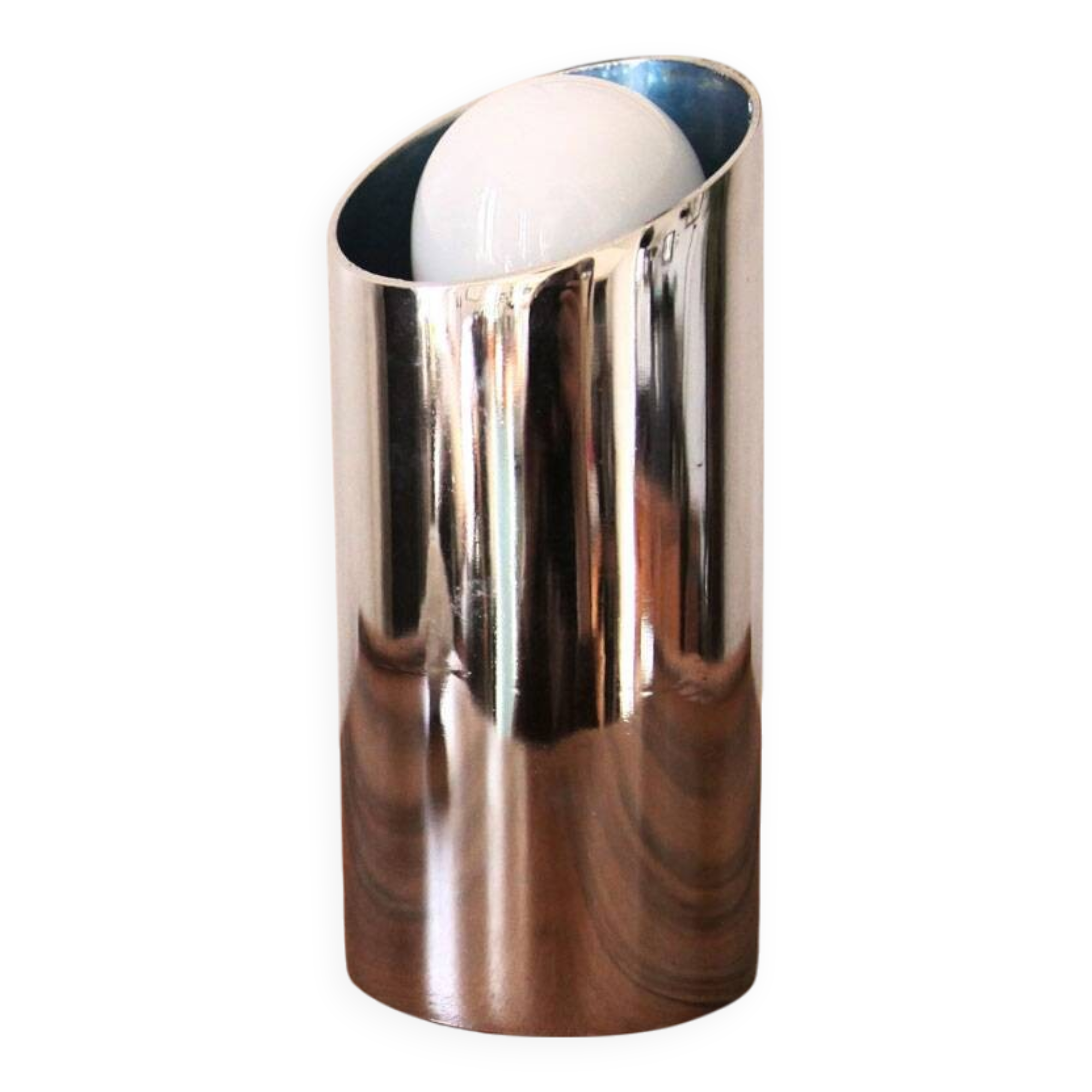 Small vintage chrome metal lamp