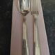 Children's cutlery in silver-plated metal