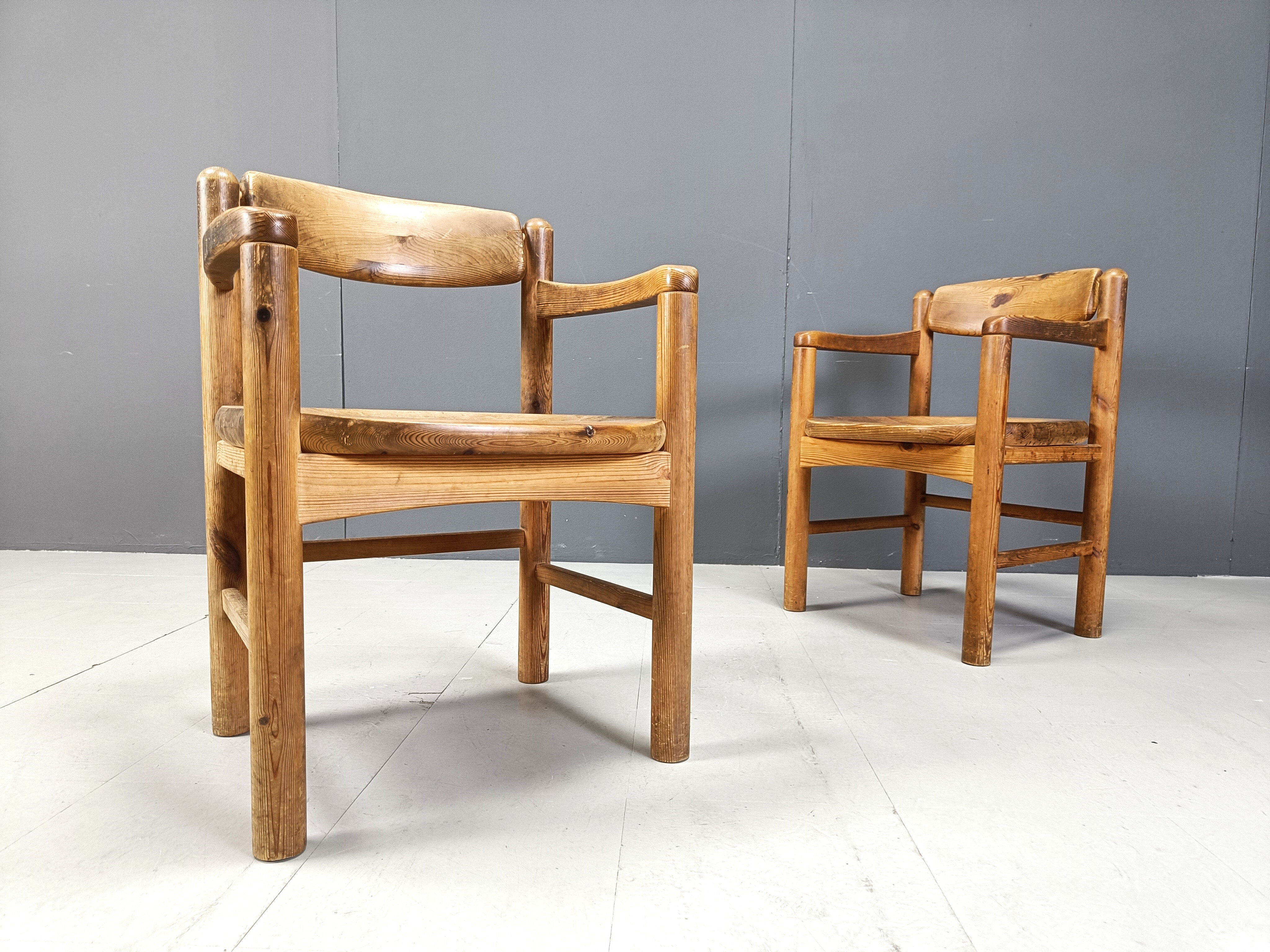 Rainer Daumiller pine wood dining chairs for Hirthals Savvaerk