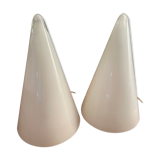 Pair of Teepee glass lamps from SCE