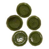 Set of 5 Choisy le Roi 19th century majoline plates