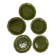 Lot de 5 assiettes en majoline Choisy le Roi XIX