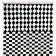 Black and white checkered rug - 300 x 260 cm