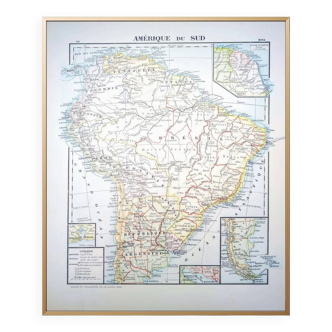Imprimée en 1900, L'Amérique du Sud.