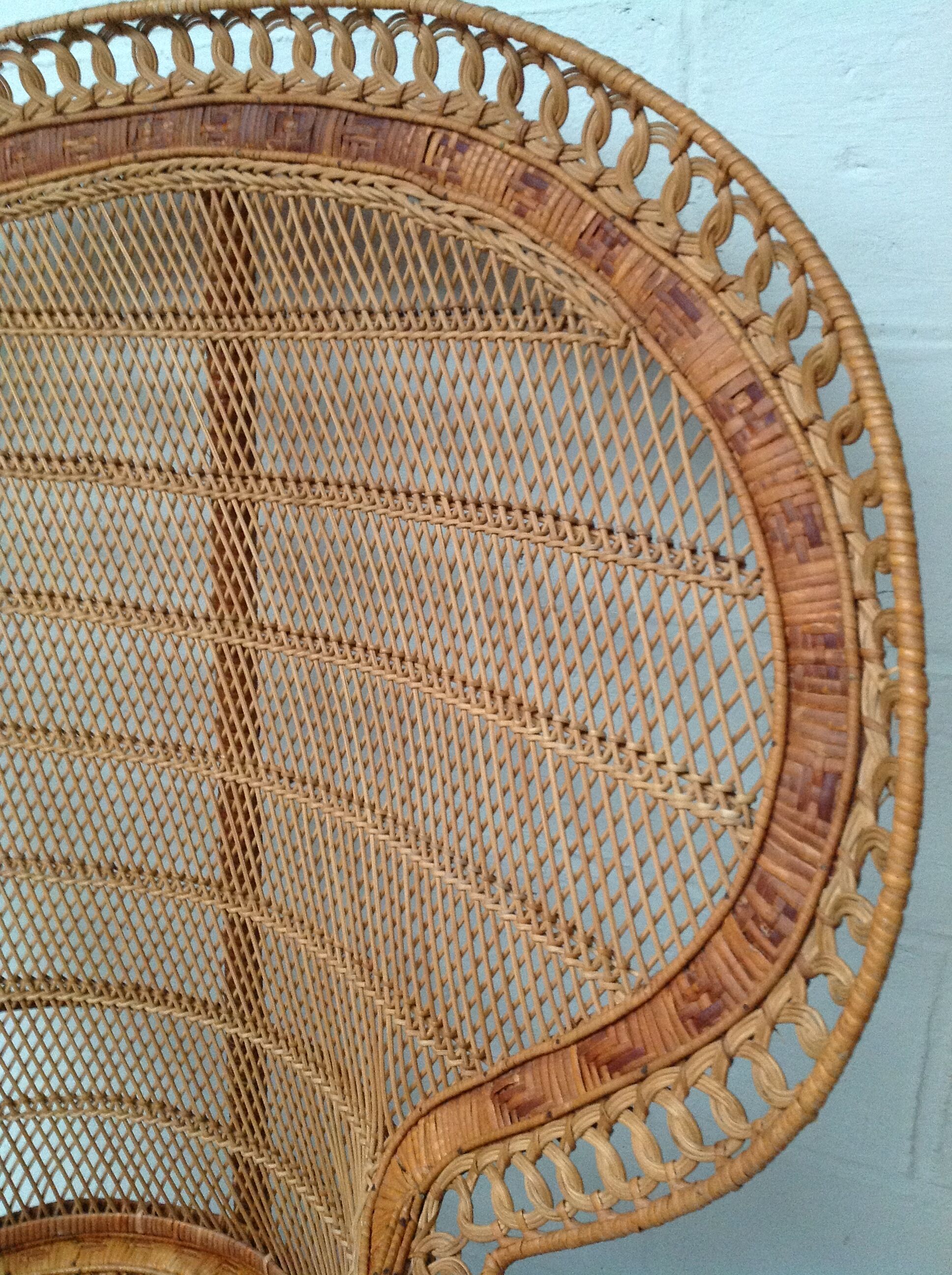 Armchair Emmanuelle rattan 1970