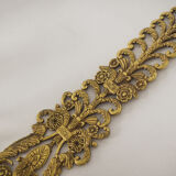 Two bronze and cut glass wall-mounted chandeliers